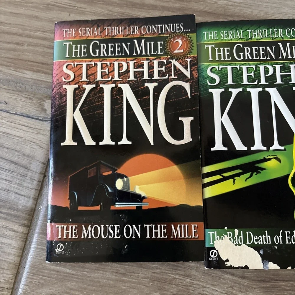 Green Mile Series Parts 2, 4, 5 by Stephen King paperback books